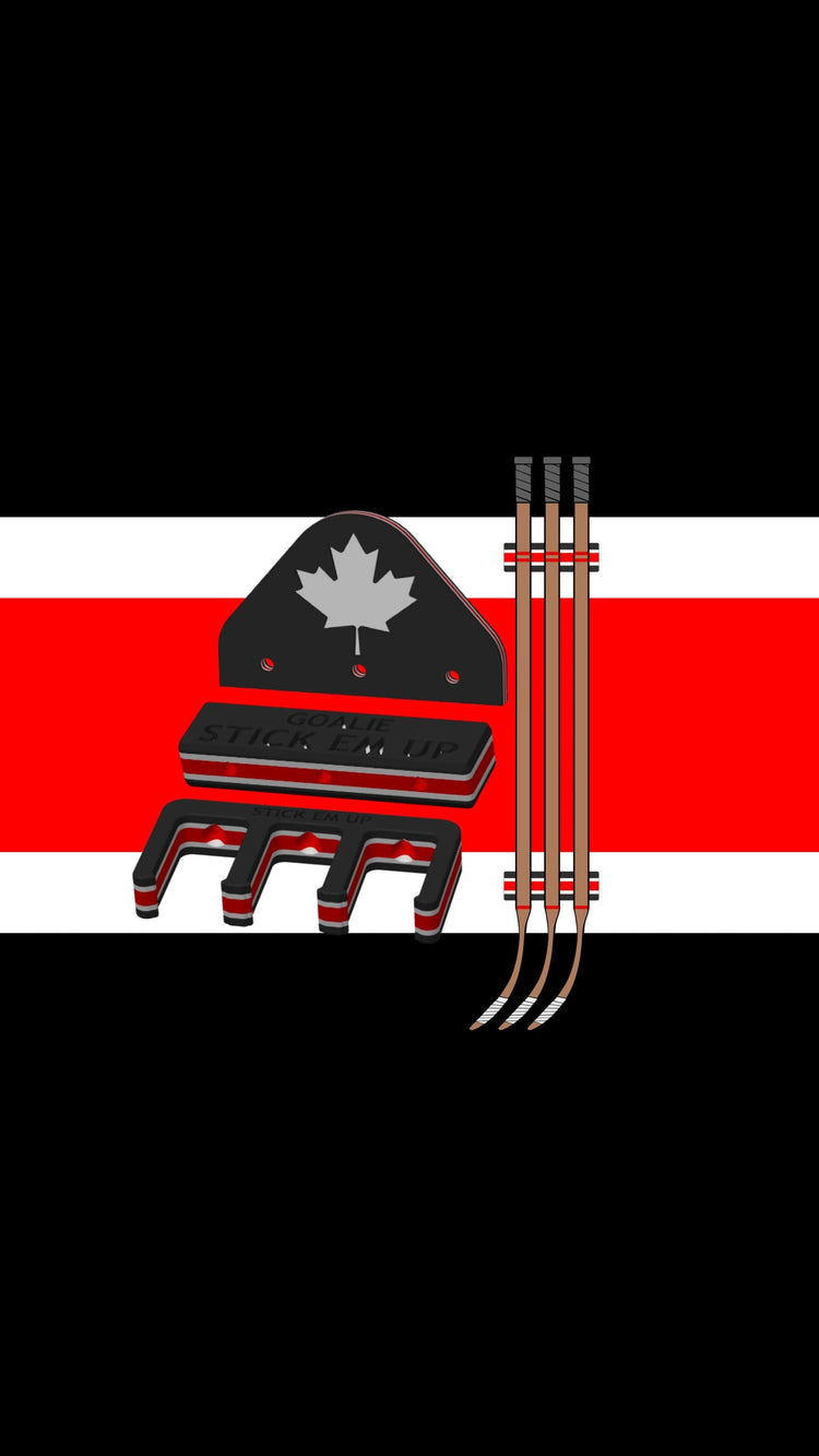Stick Em Up Hockey Collection - Canada Theme - Black White Red