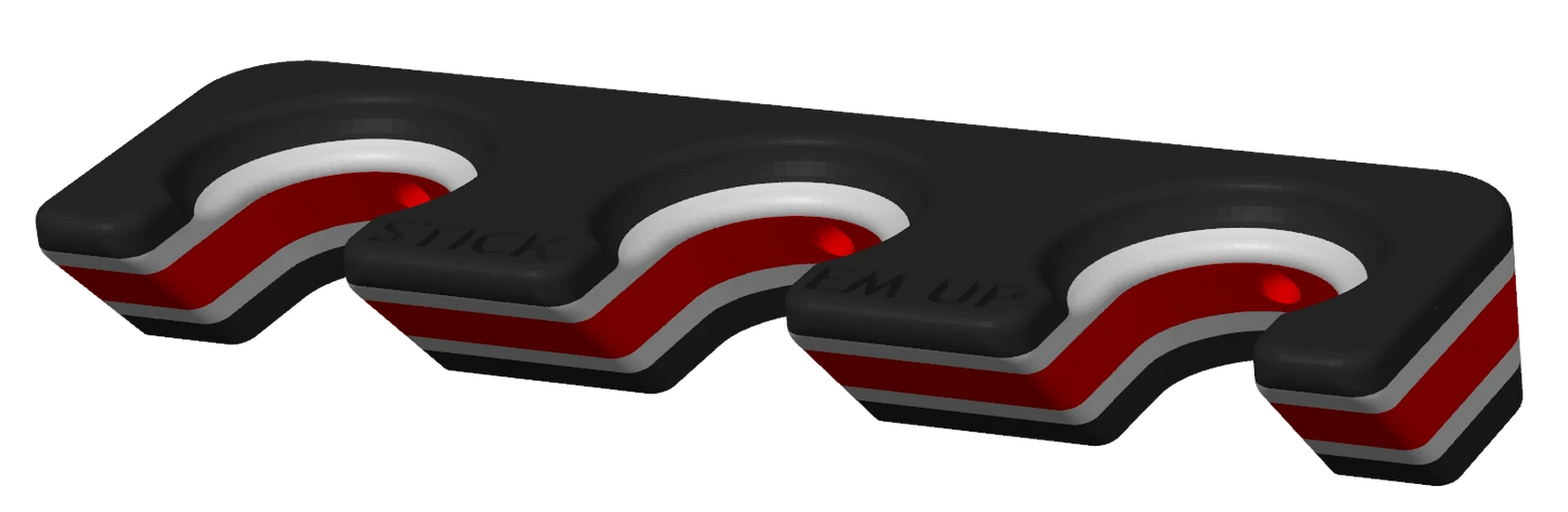 Stick Em Up Bat Holder - Tri-tone - Black White Red