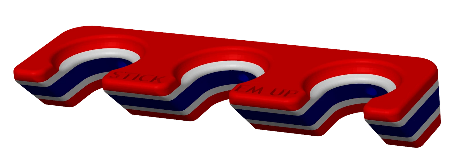 Stick Em Up Bat Holder - Tri-tone - Red White Blue