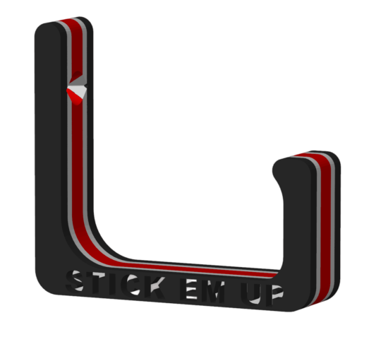 Stick Em Up Baseball Cap Holder - Black White Red