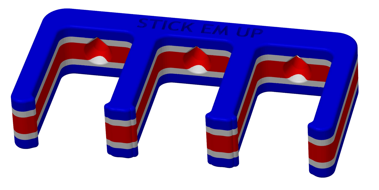 Stick Em Up - Blue White Red