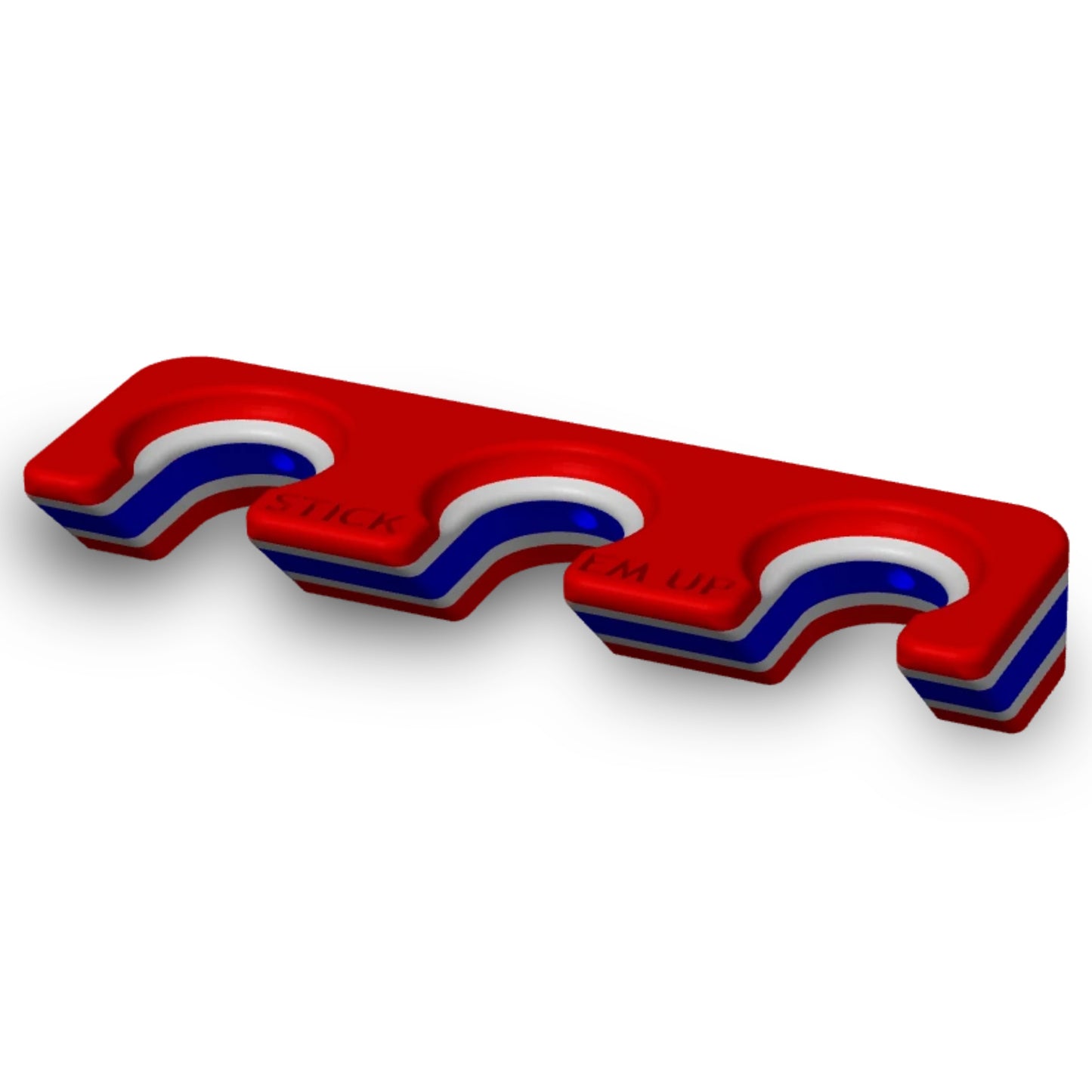 Stick Em Up™ Triple Bat Holder – Wall-Mounted – Tri-Color