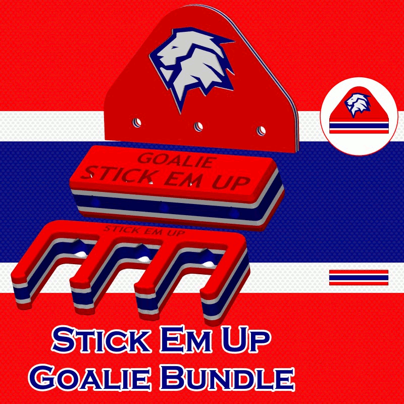 Jerusalem Capitals Stick Em Up GIF - Goalie Bundle - Red White Navy