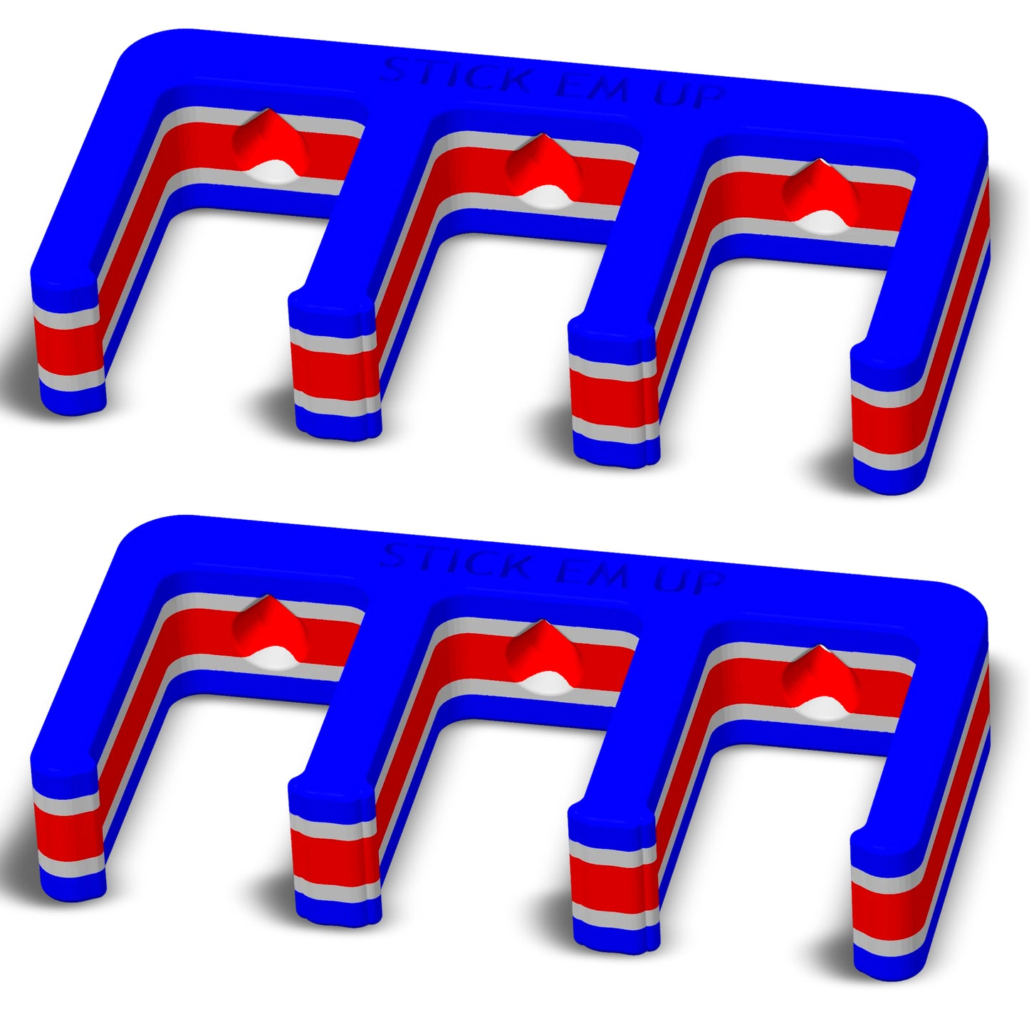 Stick Em Up™ Hockey Stick Display Mount – Tri-Color – 2-Piece System