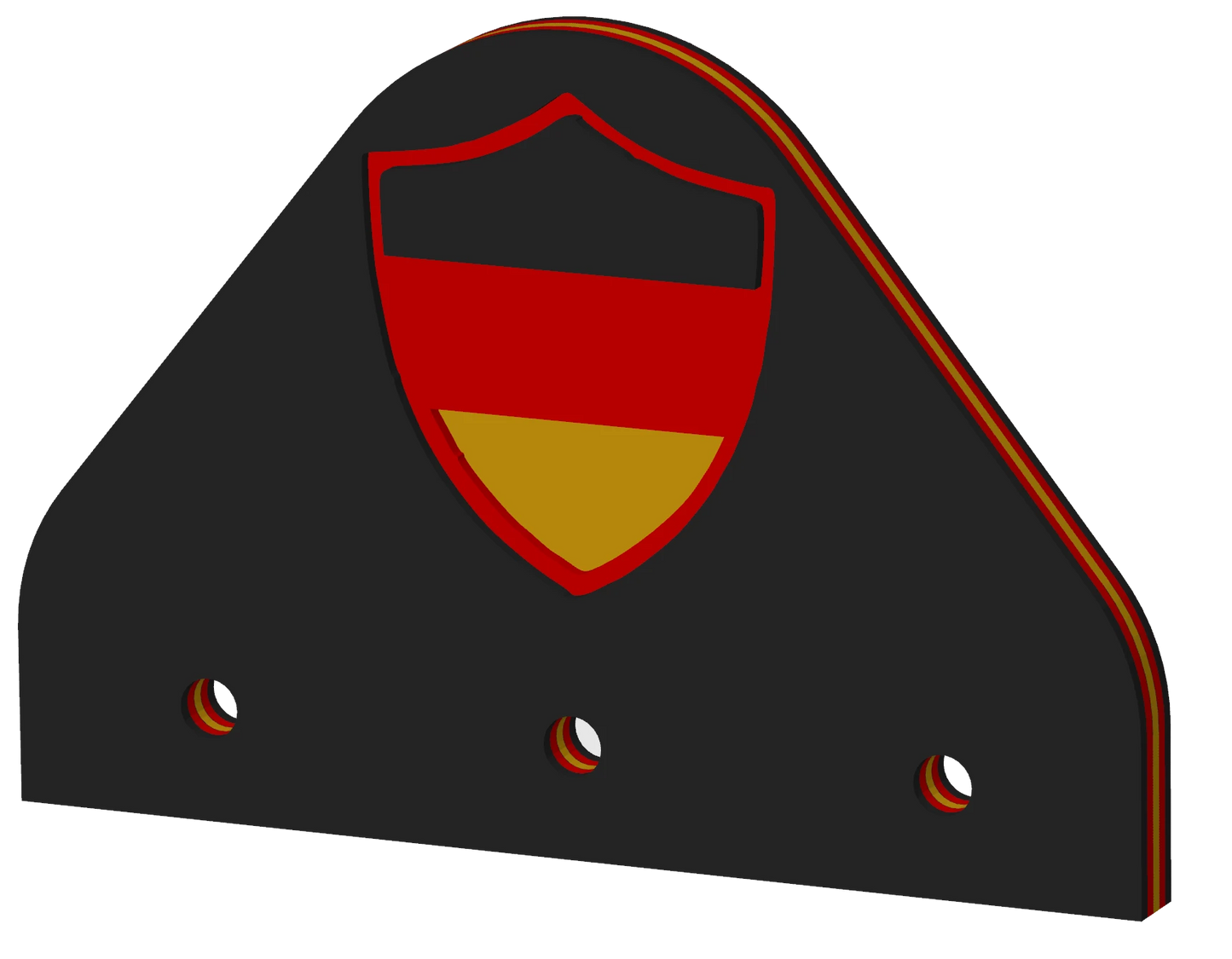 Stick Em Up Backing - Germany - Black Red Gold - Isometric View