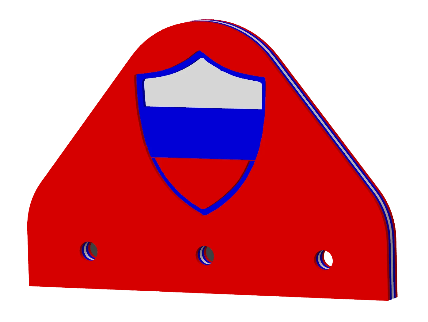 Stick Em Up Backing - Russia - Red Blue White - Isometric View
