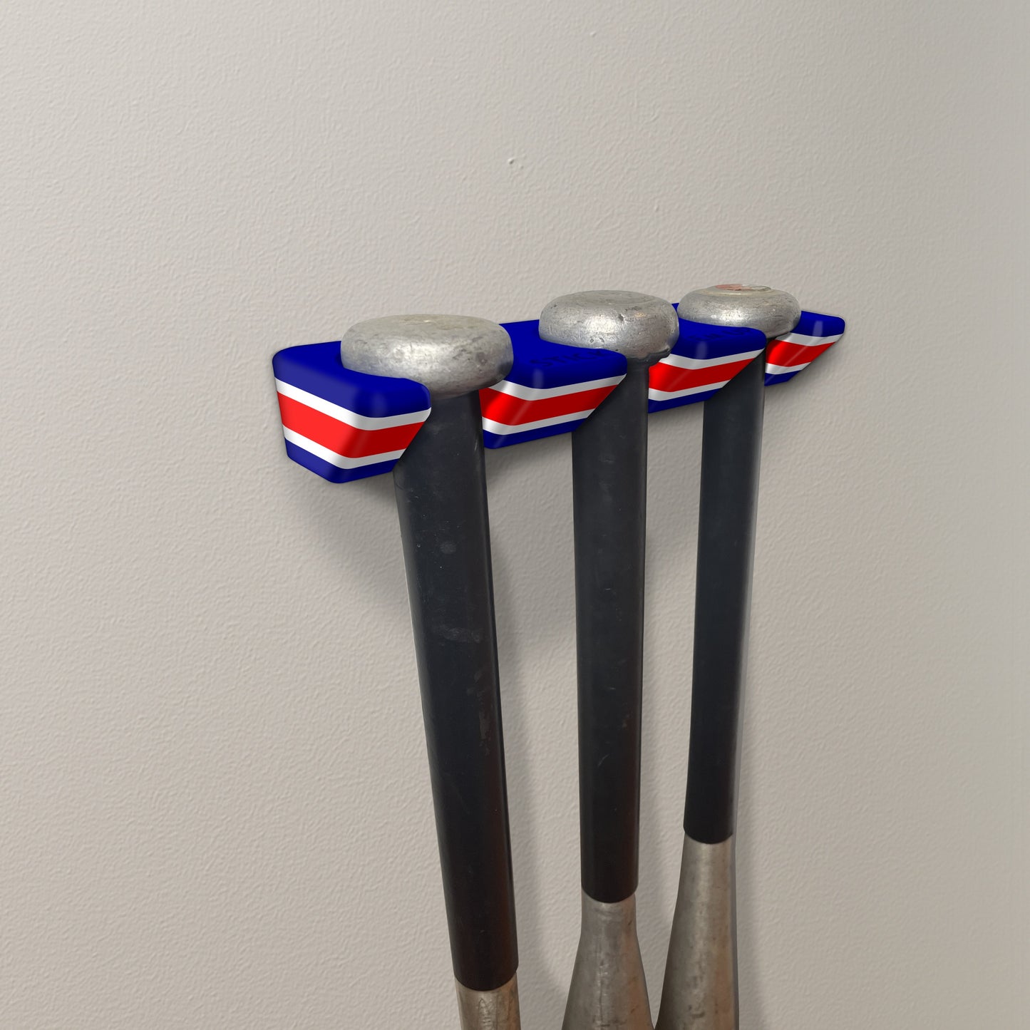 Stick Em Up™ Triple Bat Holder – Wall-Mounted – Tri-Color