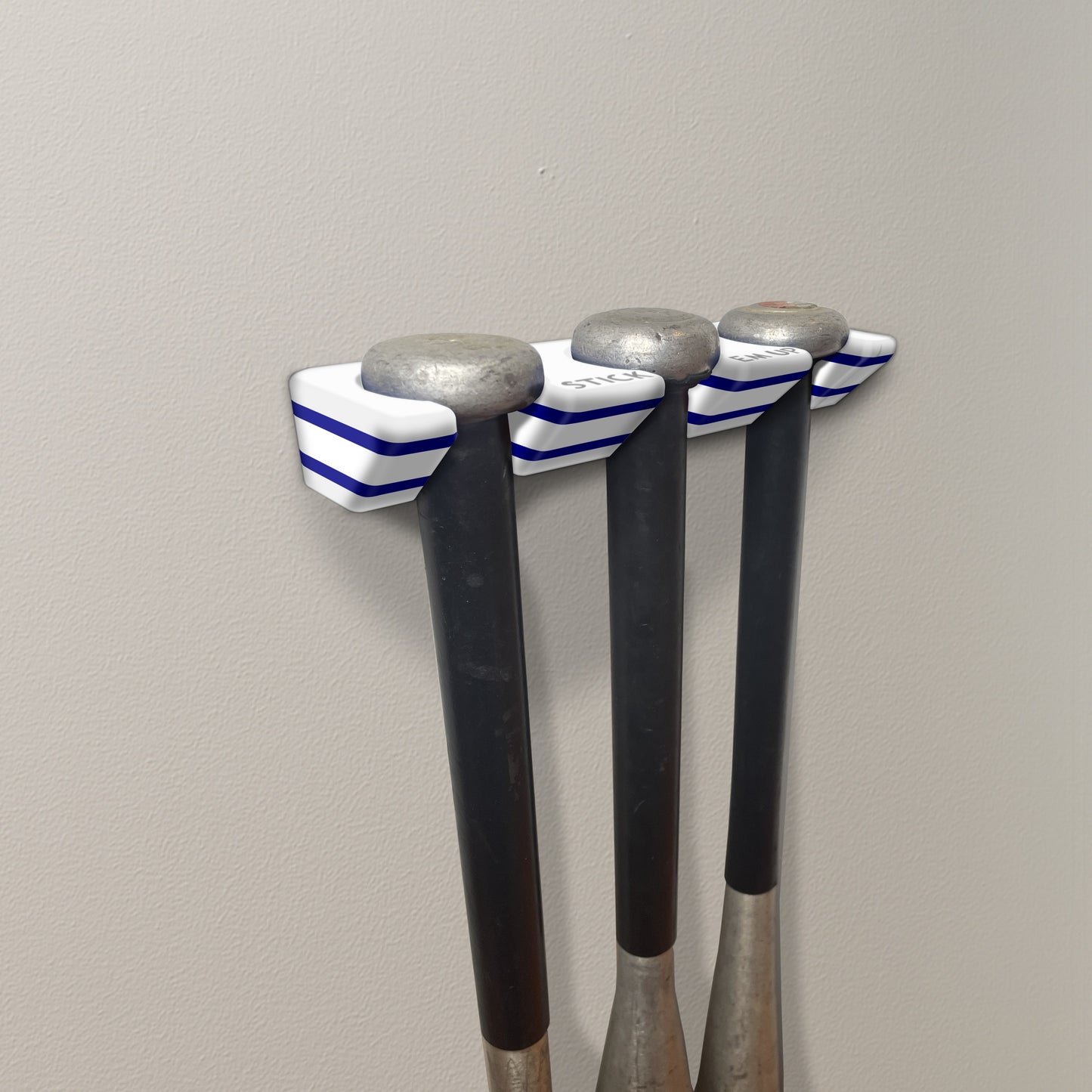 Stick Em Up™ Triple Bat Holder – Wall-Mounted – Tri-Color