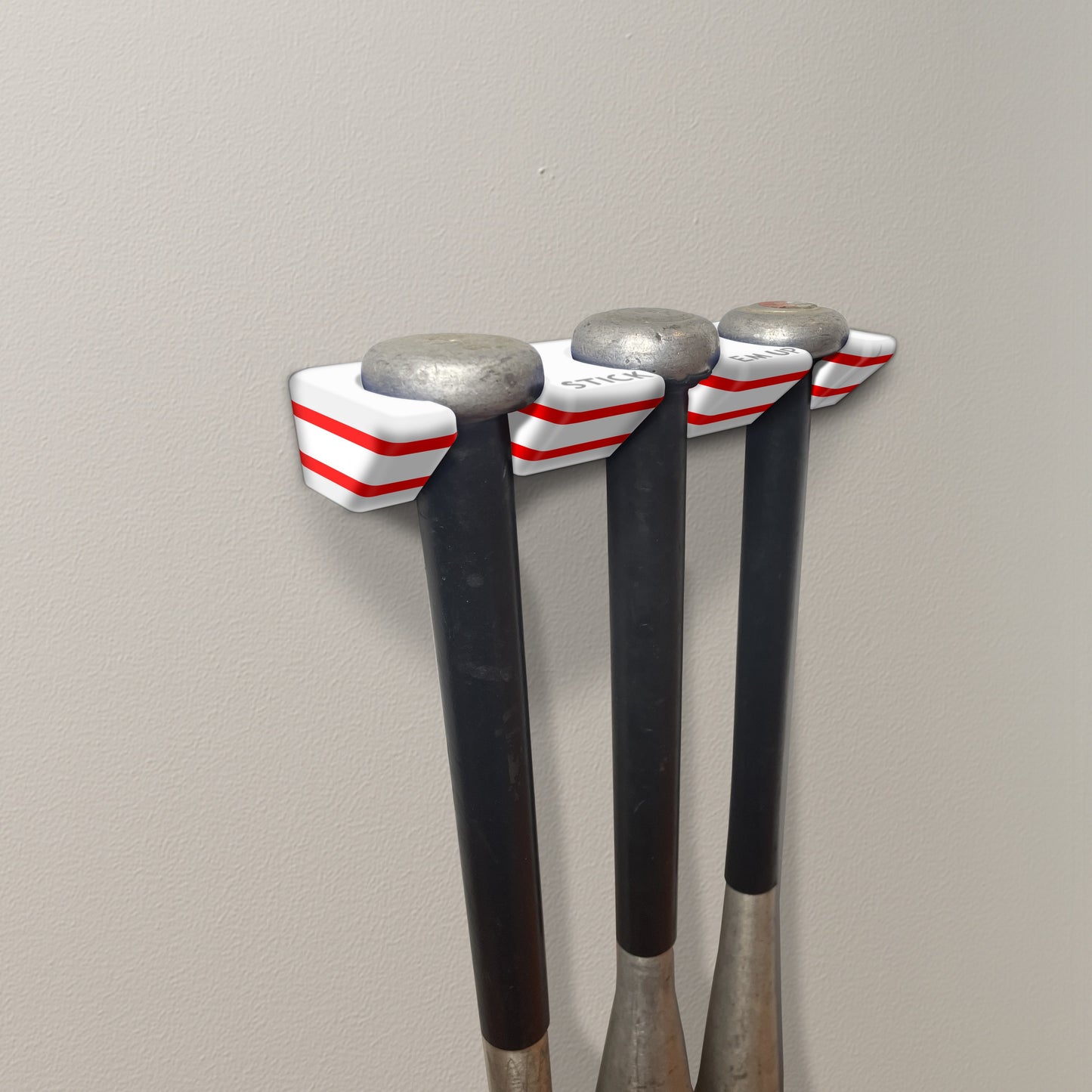 Stick Em Up™ Triple Bat Holder – Wall-Mounted – Tri-Color