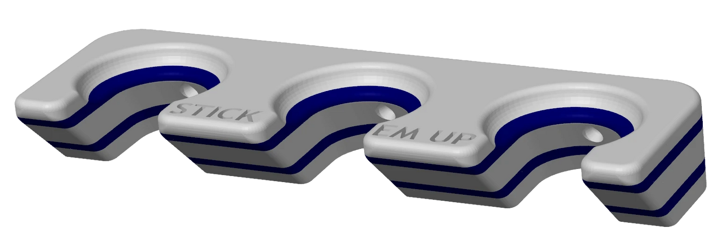 Stick Em Up Bat Holder - Tri-tone - White Blue White