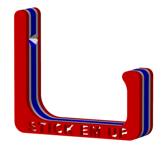 Stick Em Up Baseball Cap Holder - Red White Blue