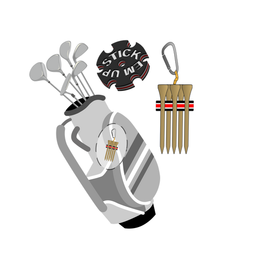 Stick Em Up™ Golf Tee Clips – 3-Pack – Tri-Color