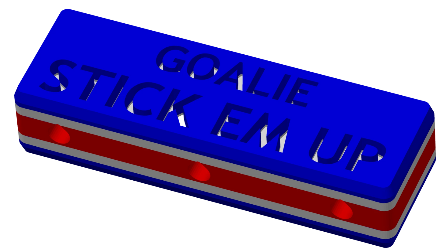 Stick Em Up Goalie Spacer - Blue White Red