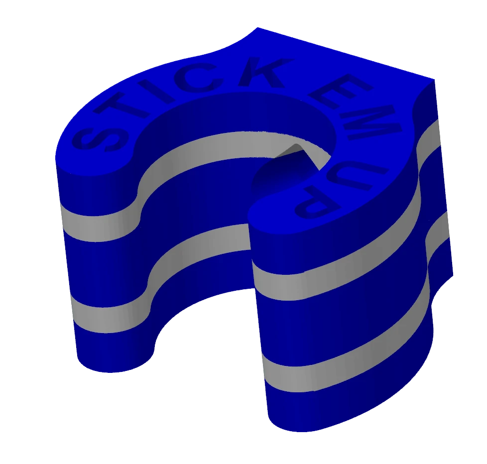 Stick Em Up Golf Club Holder/Mount - Blue White Blue