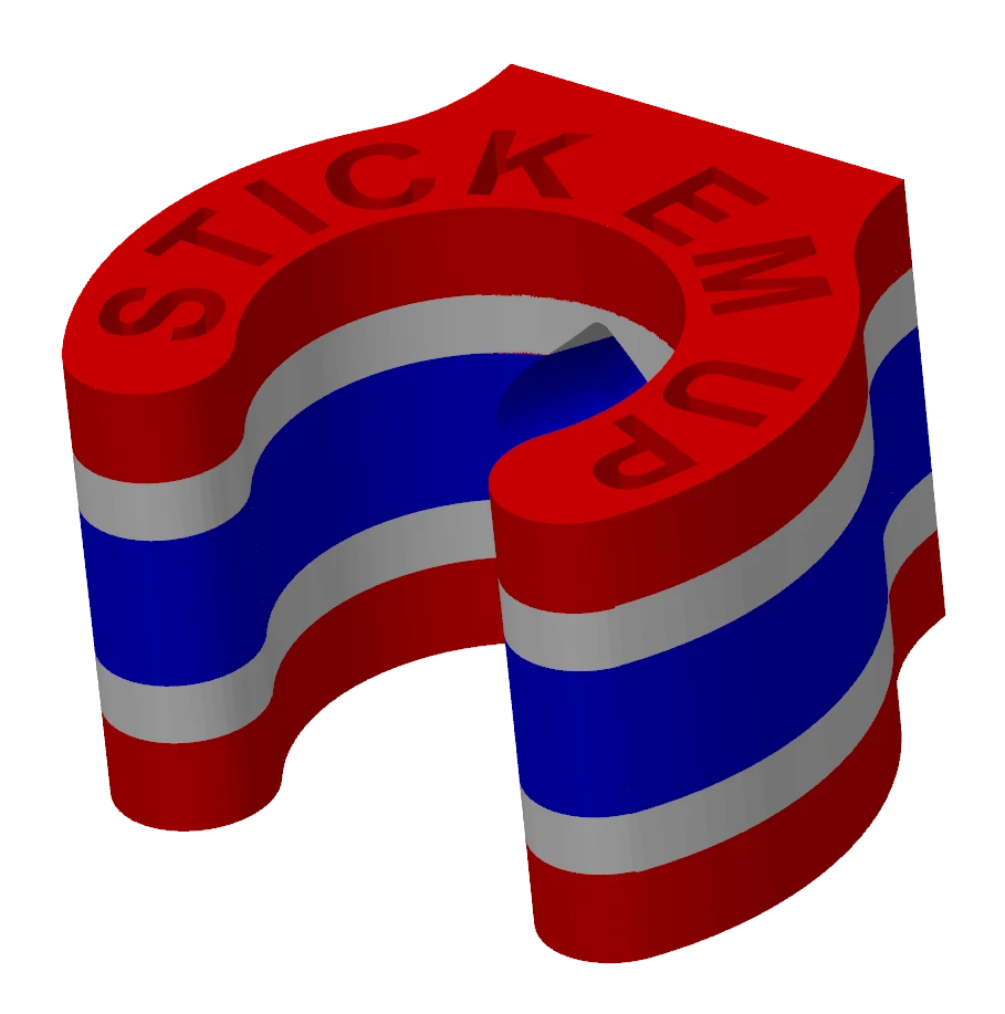 Stick Em Up Golf Club Holder/Mount - Red White Blue