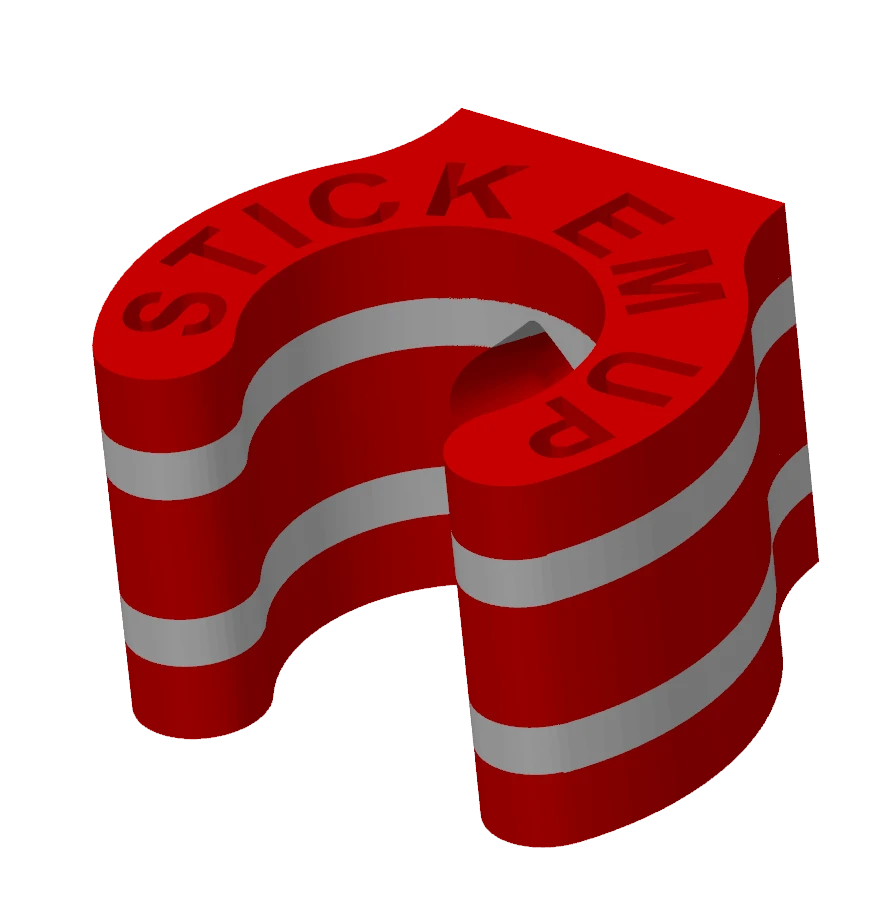Stick Em Up Golf Club Holder/Mount - Red White Red