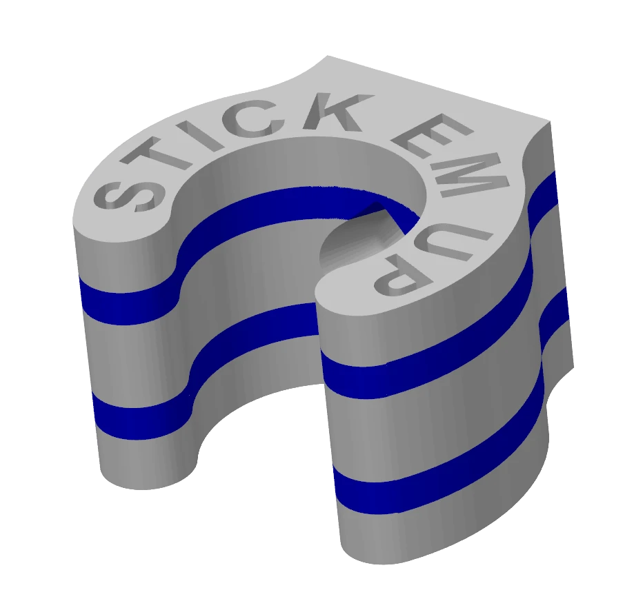 Stick Em Up Golf Club Holder/Mount - White Blue White