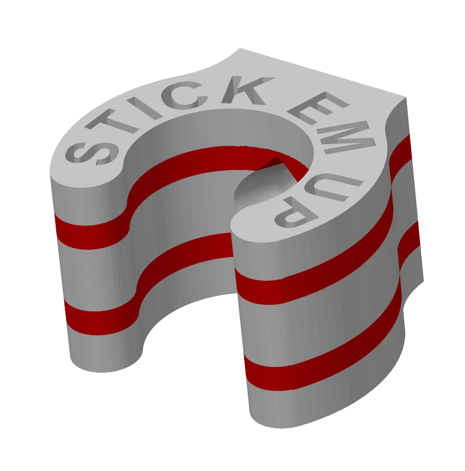 Stick Em Up Golf Club Holder/Mount - White Red White