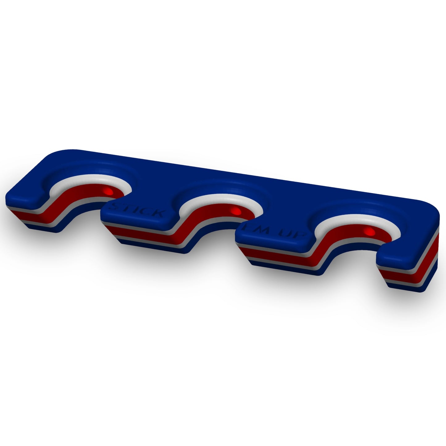 Stick Em Up™ Triple Bat Holder – Wall-Mounted – Tri-Color