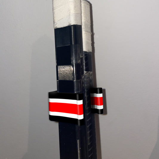 Stick Em Up™ Hockey Stick Clip - Portable - Tri-Color - INT/SR Compatible