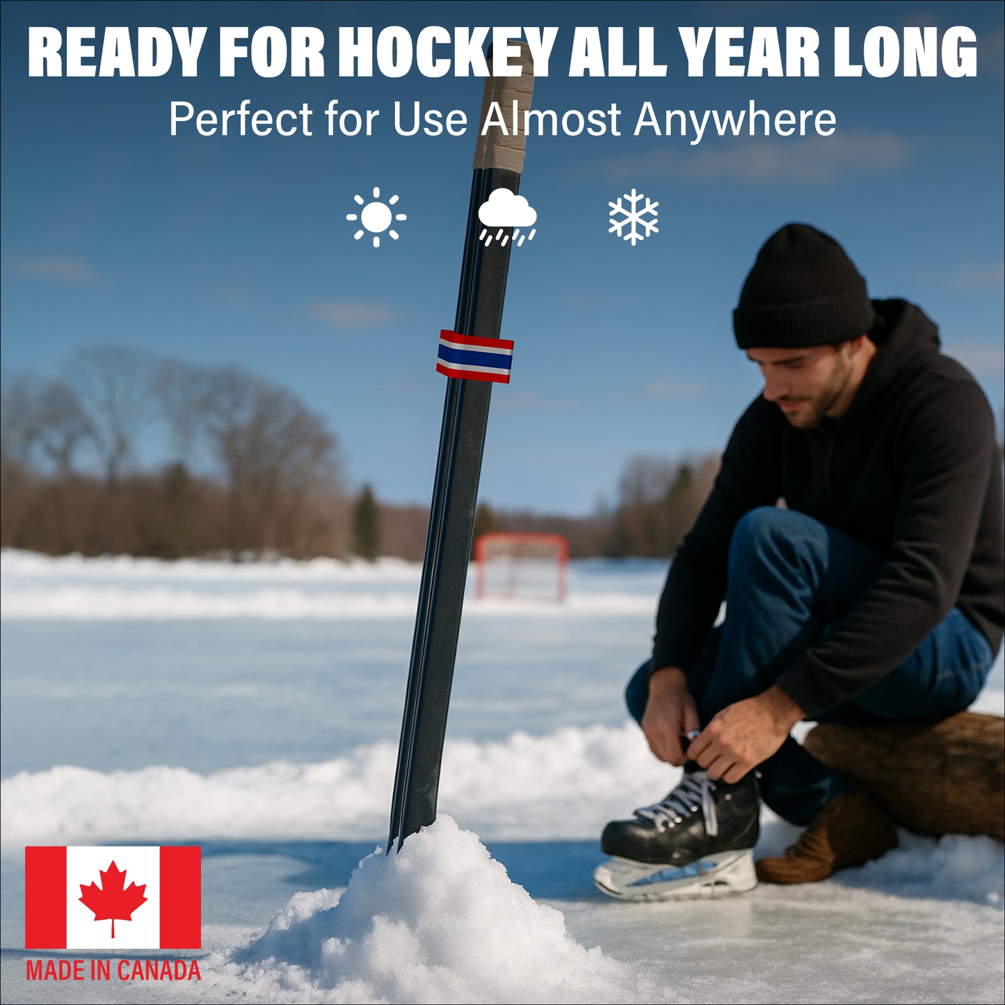 Police Edition Stick Em Up™ Hockey Stick Clip - Portable - Tri-Color - INT/SR Compatible