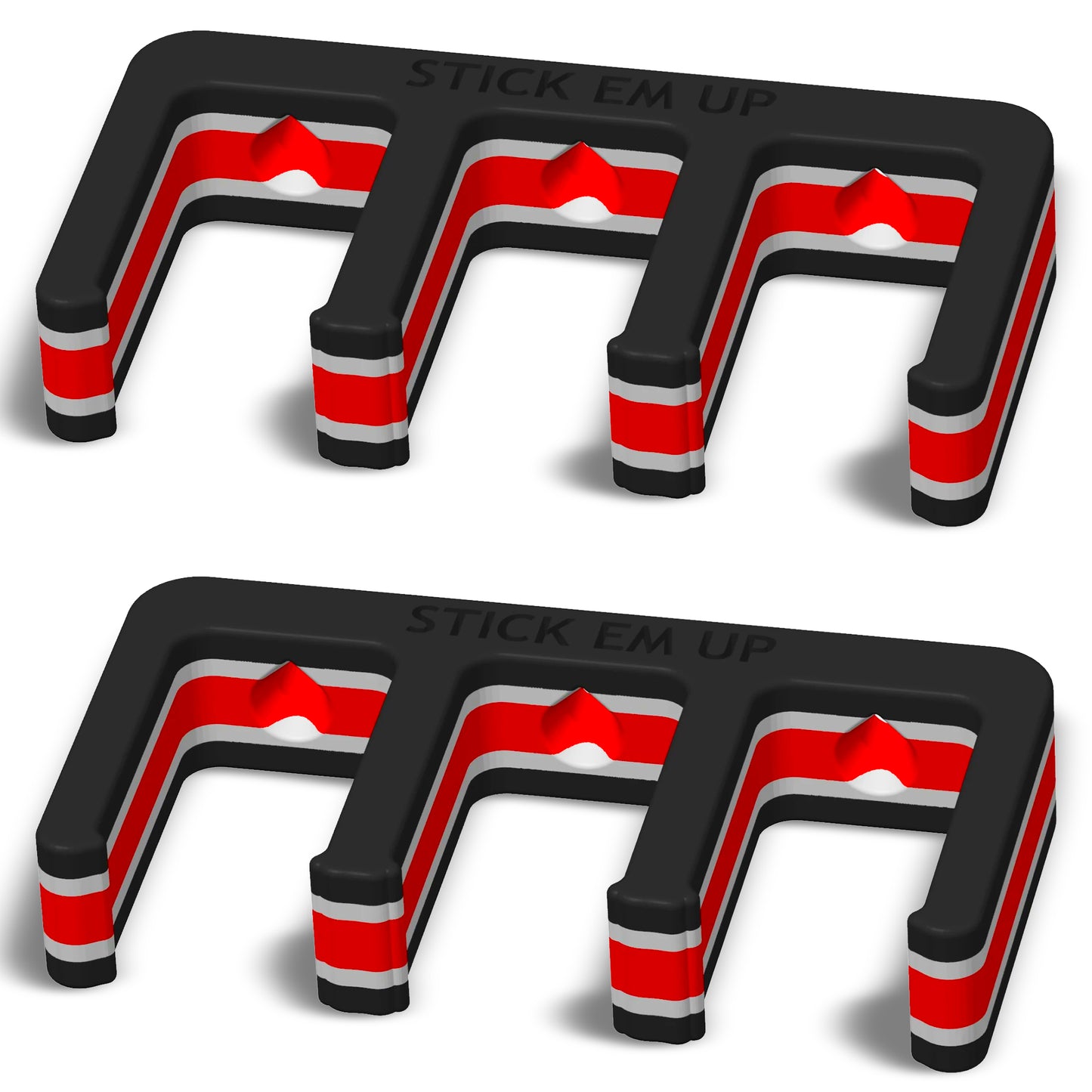 Stick Em Up™ Hockey Stick Display Mount – Tri-Color – 2-Piece System