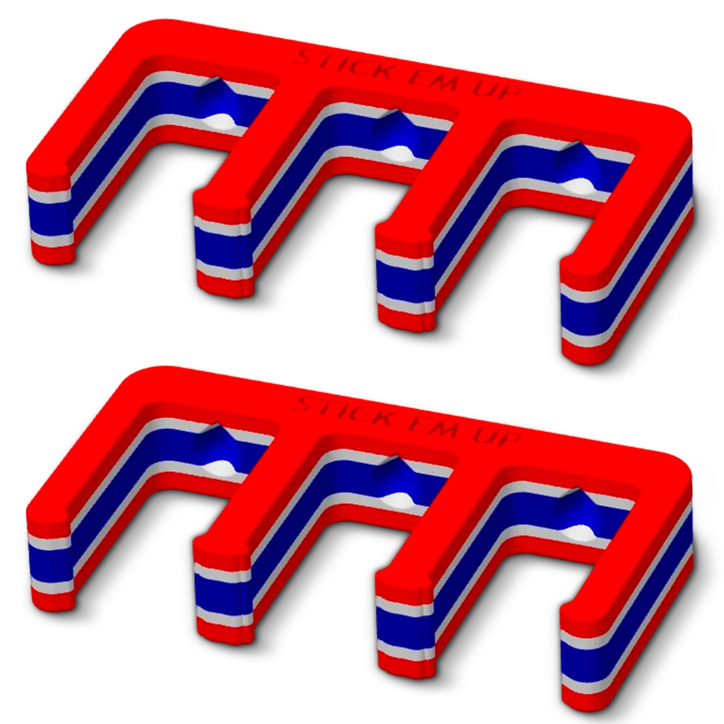 Stick Em Up™ Hockey Stick Display Mount – Tri-Color – 2-Piece System