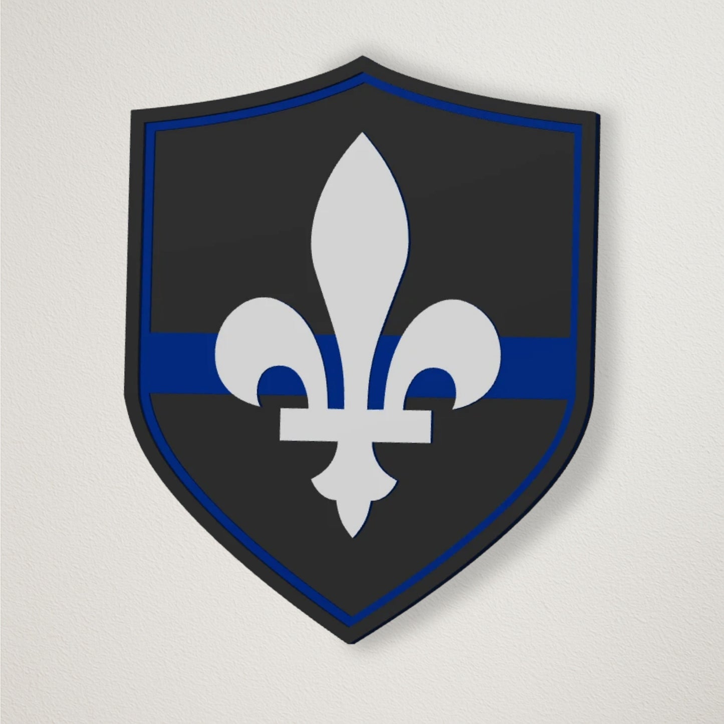 Police Stick Em Up™ Hockey Stick Display Mount – Black & Blue – 2-Piece System