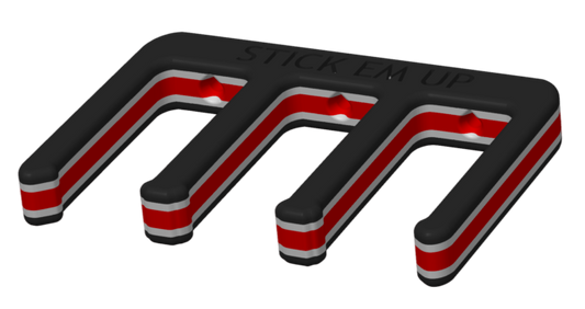 Stick Em Up™ Cleat & Shoe Display – 2-Pack Wall Mount – Tri-Color