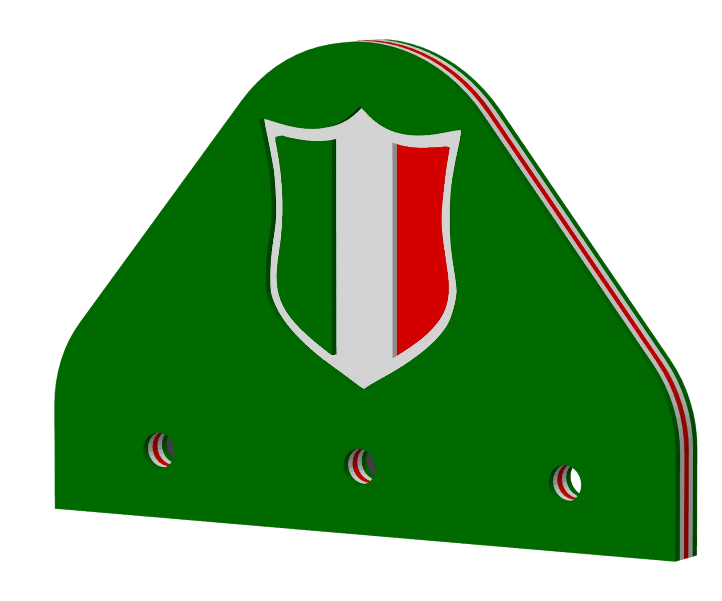 Stick Em Up Backing - Italy - Green White Red - Isometric View